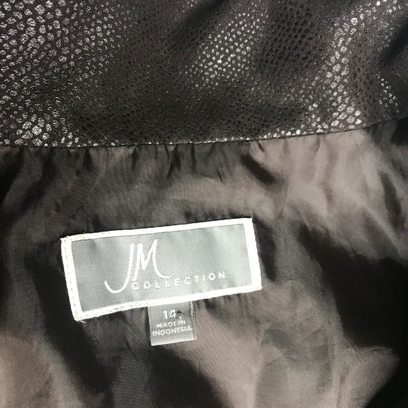 JM Collection size 14 jacket zip front Chocolate - Picture 4 of 6